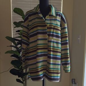 New York & Company Multicolor Striped Blazer